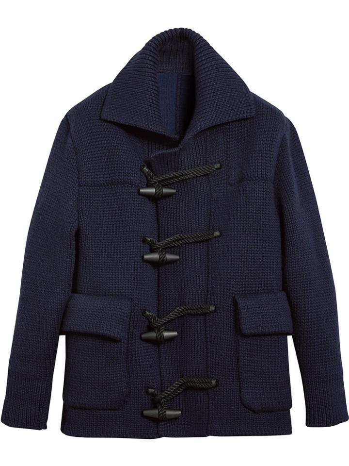 Burberry Chunky Knitted Jacket - Blue