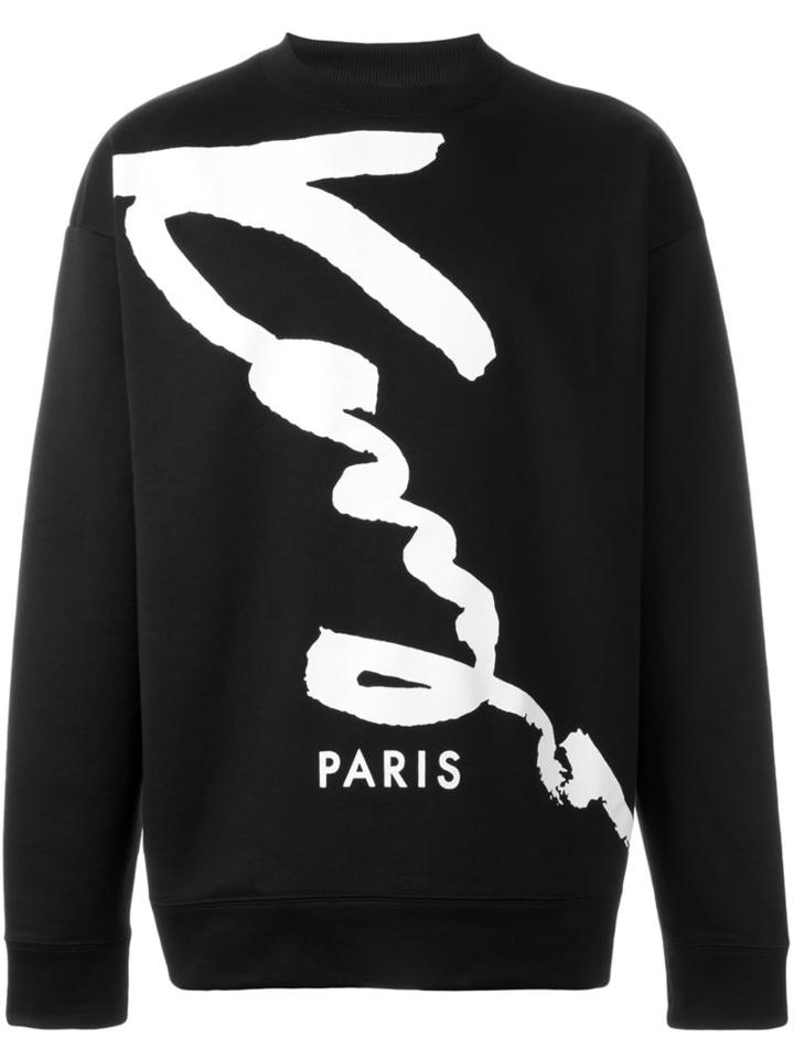 Kenzo Kenzo Signature Sweatshirt, Men's, Size: Large, Black, Cotton/polyester