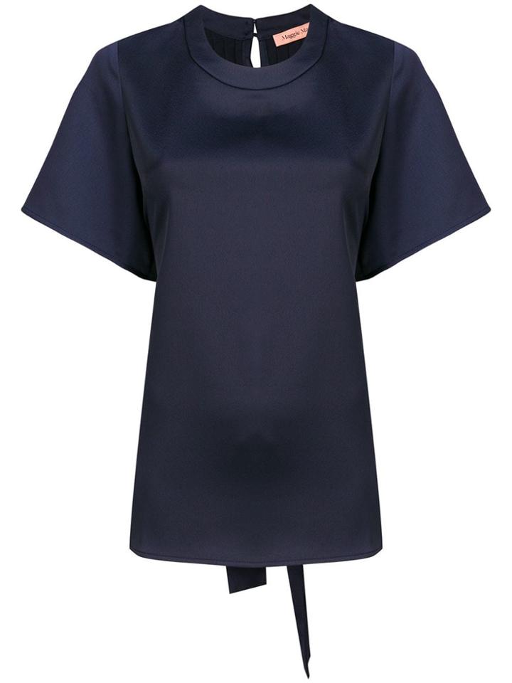 Maggie Marilyn Ruffle Back Blouse - Blue