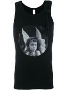 Ann Demeulemeester - Angel Print Tank - Men - Cotton - S, Black, Cotton