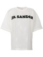 Jil Sander Branded Mesh T-shirt - White