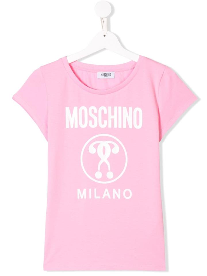 Moschino Kids Teen Logo Print T-shirt - Pink