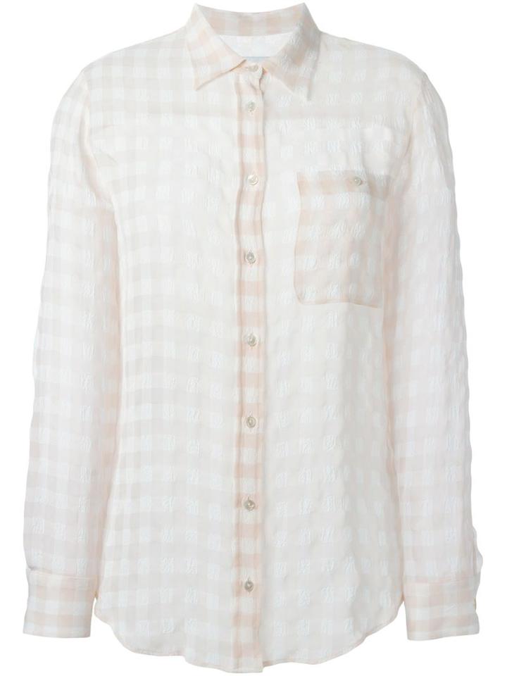 Mauro Grifoni Tonal Check Shirt, Women's, Size: 46, Pink/purple, Acetate/viscose