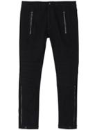Burberry Slim Fit Zip Detail Biker Jeans - Black