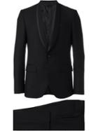 Givenchy Tuxedo Suit, Men's, Size: 46, Black, Silk/cotton/polyester/wool