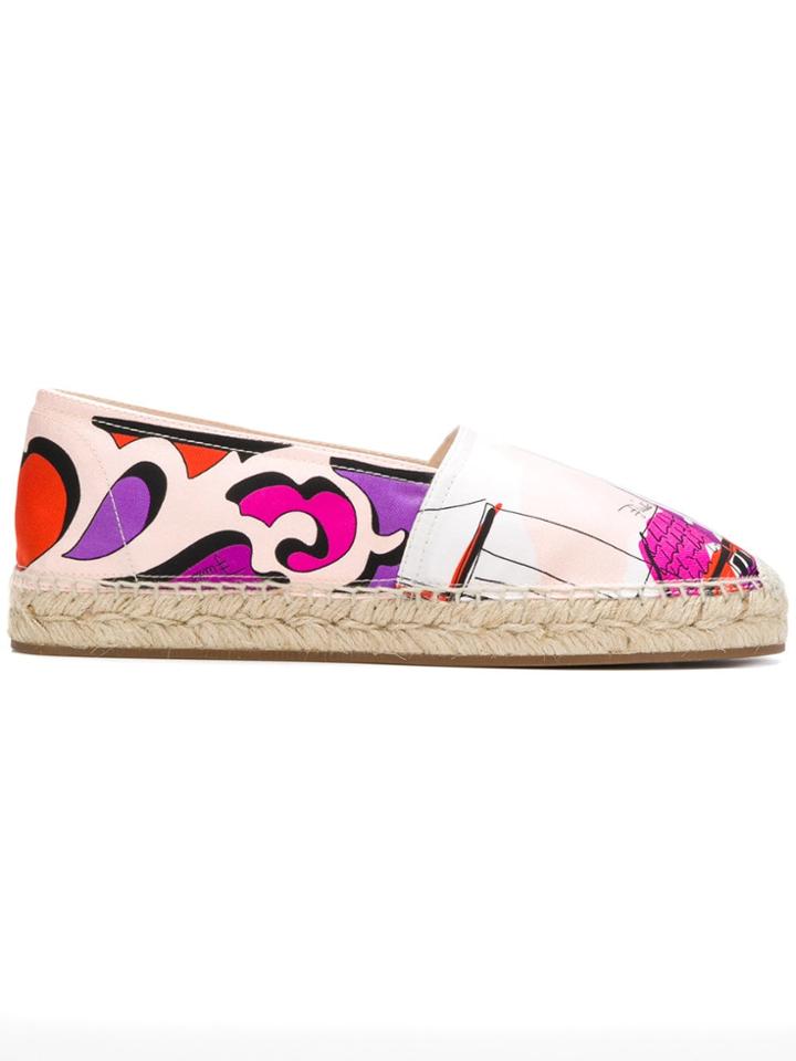 Emilio Pucci Saint Tropez Print Espadrilles - Pink