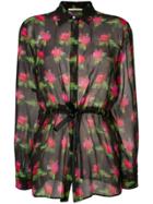 Marco De Vincenzo Pixelated Floral Print Shirt - Black