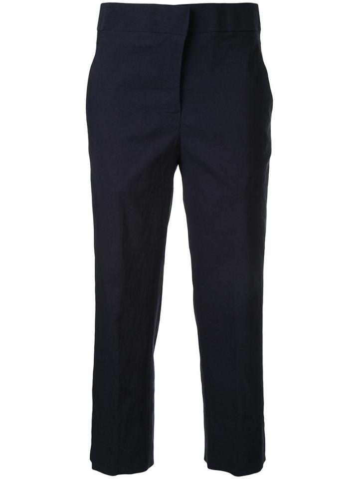 Lydia L. - Cropped Trousers - Women - Cotton/polyester/polyurethane - 36, Blue, Cotton/polyester/polyurethane