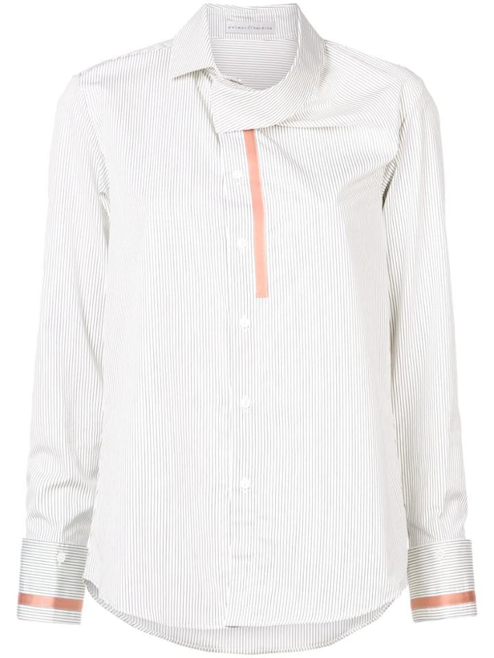Palmer / Harding Asymmetric Striped Shirt - White