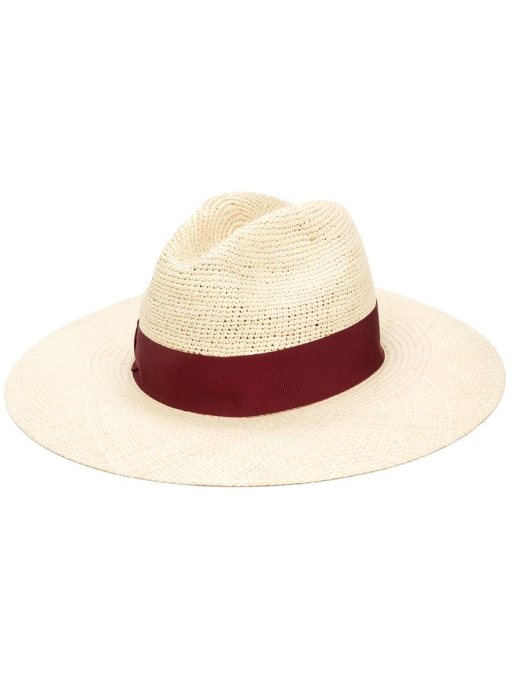 Borsalino Wide Brim Straw Hat - Nude & Neutrals