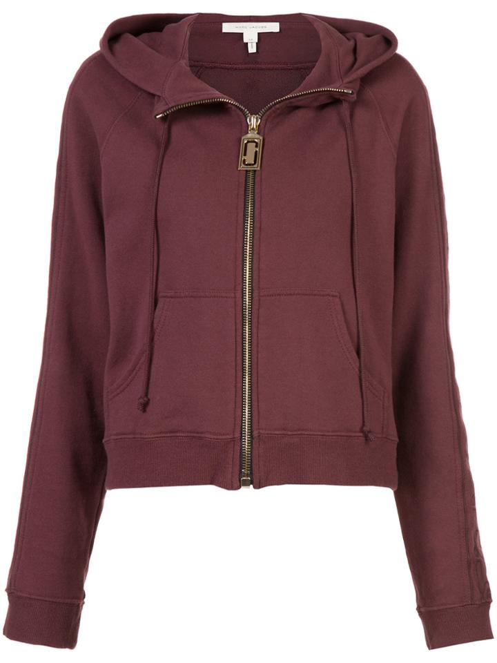Marc Jacobs Zipped Drawstring Hoodie - Red