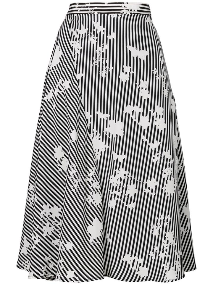 Altuzarra A-line Striped Skirt - Black