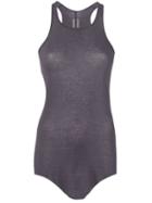 Rick Owens - Curved Hem Tank Top - Women - Cotton - 40, Pink/purple, Cotton