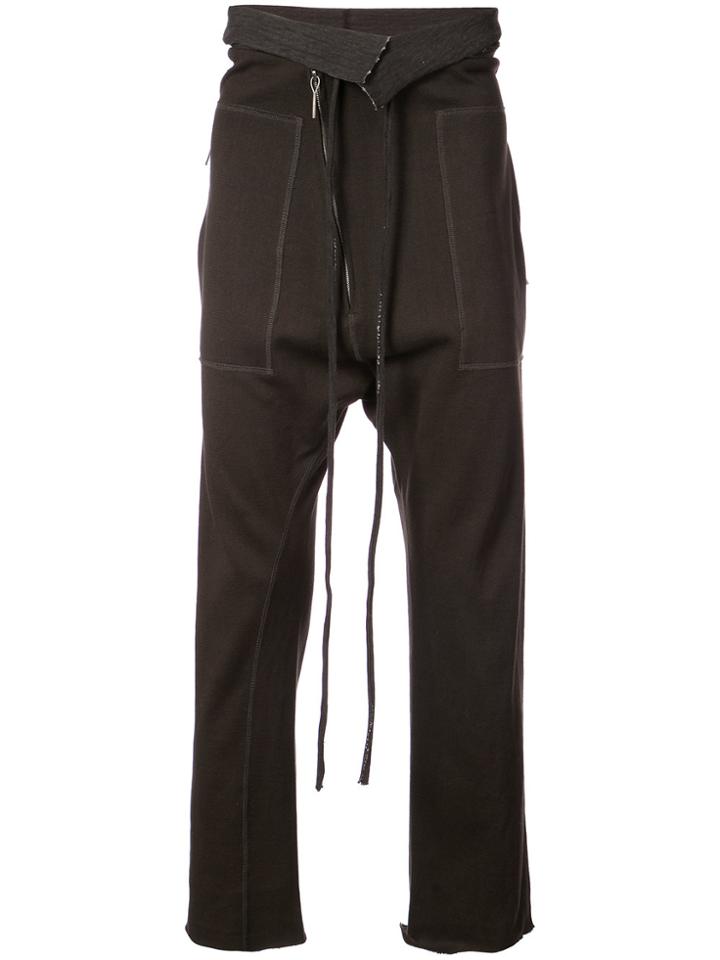 Taichi Murakami Foldover Waist Track Pants - Grey