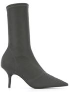 Yeezy Kitten Heel High Ankle Boots - Grey