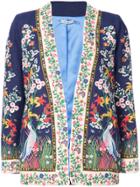 Alice+olivia Embroidered Floral Jacket - Blue