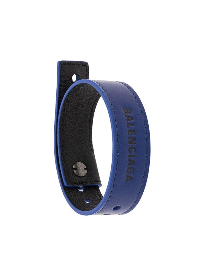 Balenciaga Logo Bracelet - Blue