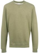 Sunspel Plain Sweatshirt, Men's, Size: Medium, Green, Cotton