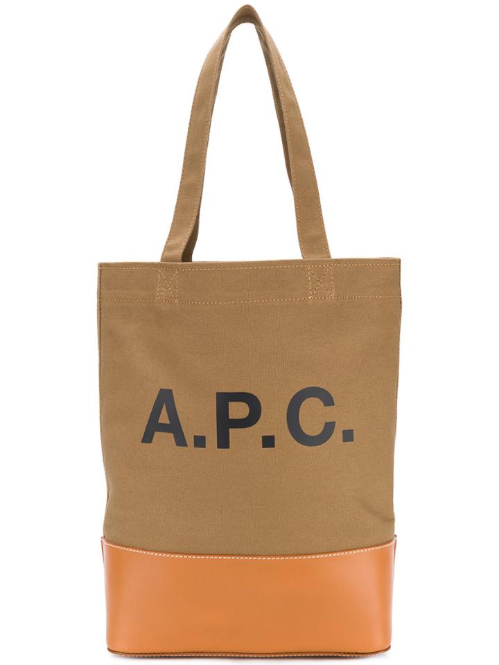 A.p.c. Logo Tote Bag - Nude & Neutrals