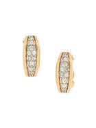 Nina Ricci Vintage Embellished Clip-on Earrings - Metallic