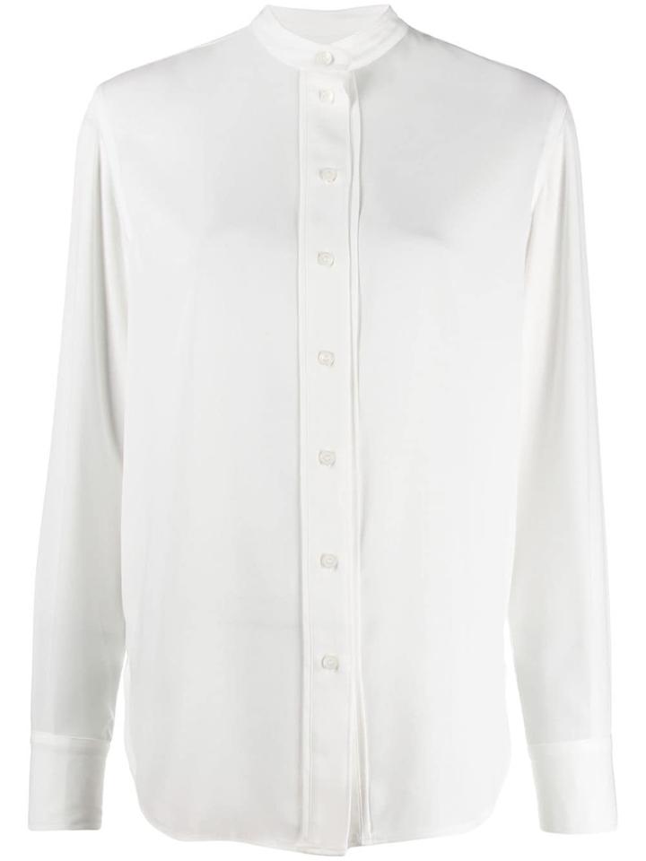 Calvin Klein Mandarin Collar Shirt - White