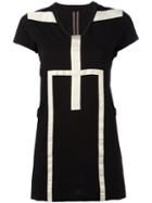 Rick Owens Drkshdw - Geometric Print T-shirt - Women - Cotton - M, Women's, Black, Cotton