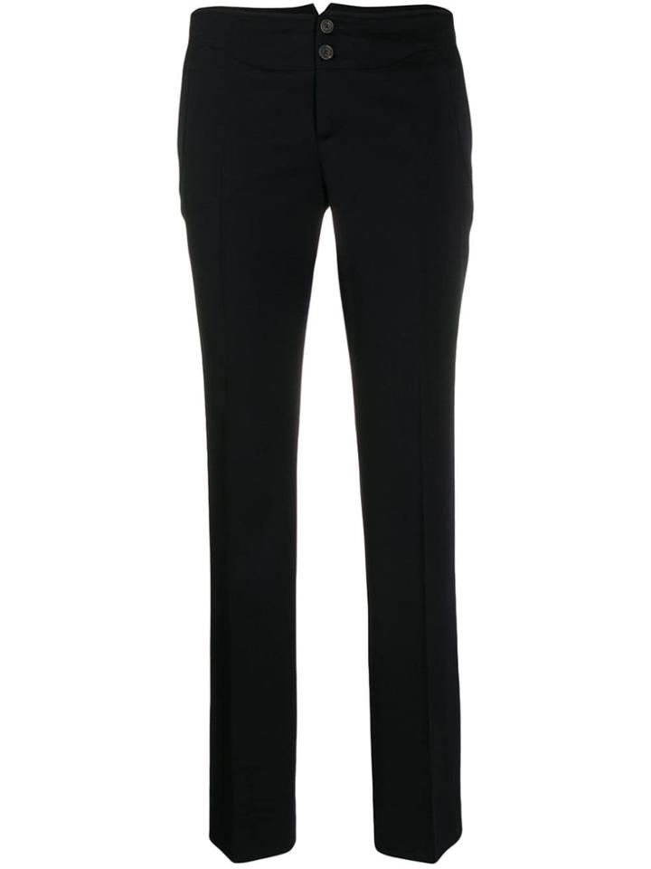 Gucci Pre-owned 1990's Straight-leg Trousers - Black