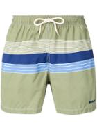 Barbour Striped Swimming Shorts - Green
