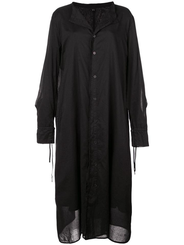 Y's Button Down Dress - Black