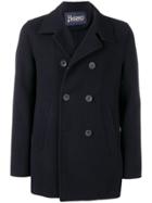 Herno Double Breasted Coat - Blue