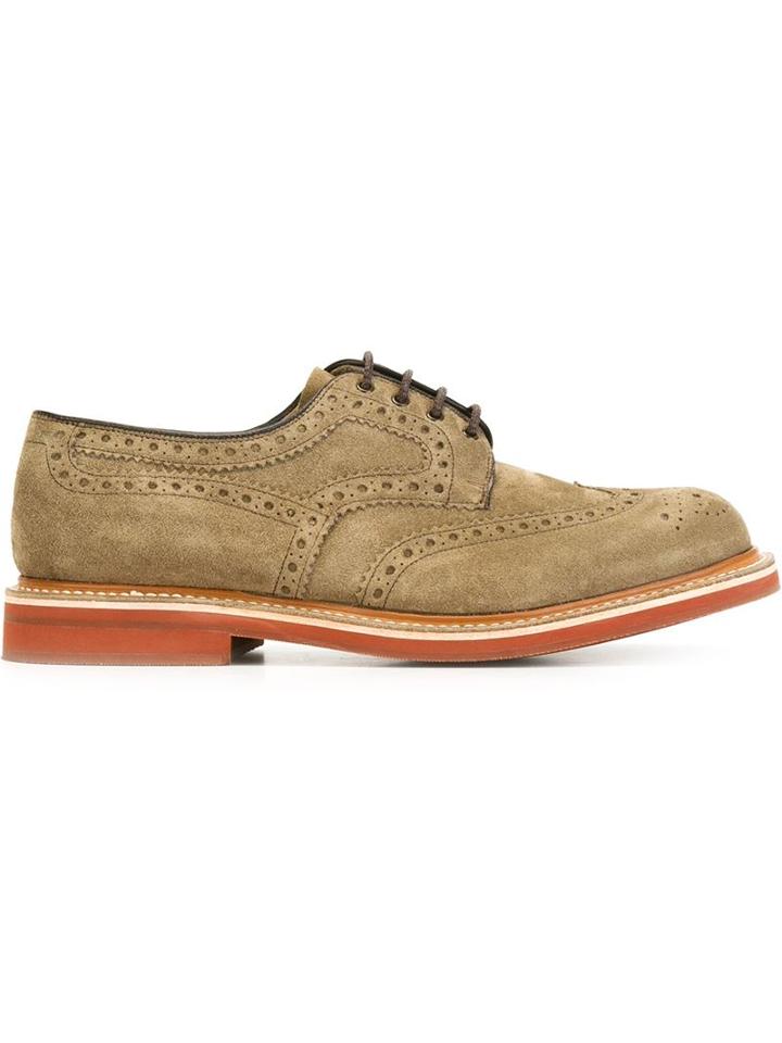 Church S Orby Brogues, Men's, Size: 10, Grey, Suede/leather/rubber