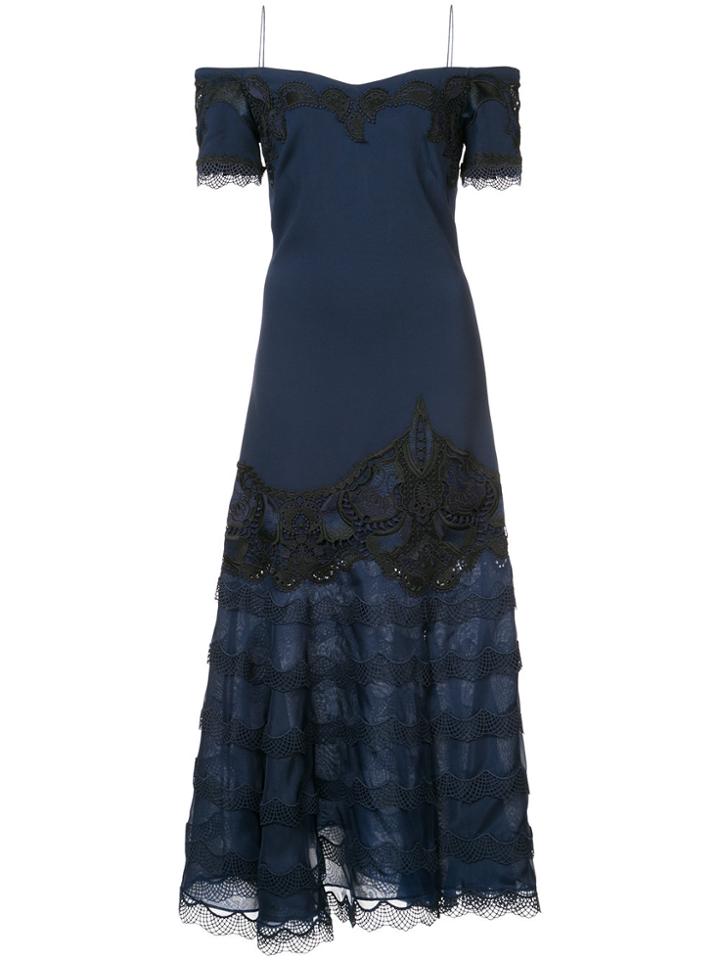 Jonathan Simkhai Evening Lace Insert Dress - Blue