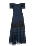 Jonathan Simkhai Evening Lace Insert Dress - Blue