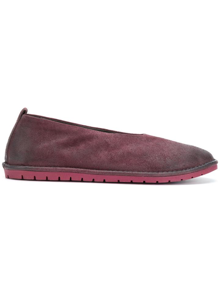 Marsèll Worn Effect Loafers - Red