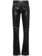 Eytys Cypress Mid-rise And Contrasting Stitch Cotton Jeans - Black