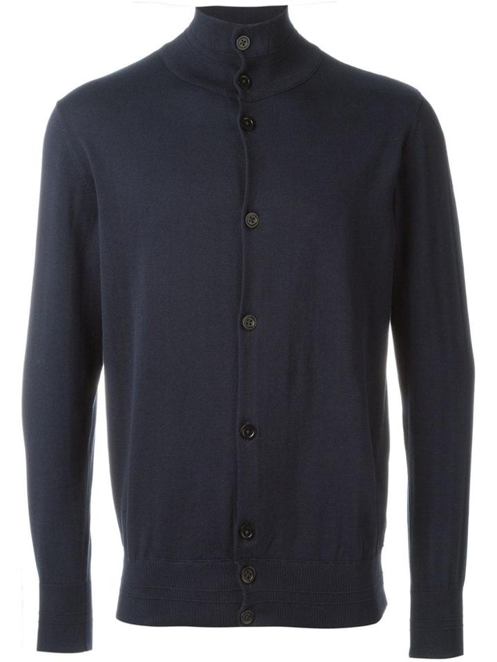 Aspesi Turtleneck Cardigan - Blue