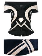 Versace Vintage Graphic Top & Skirt - Black