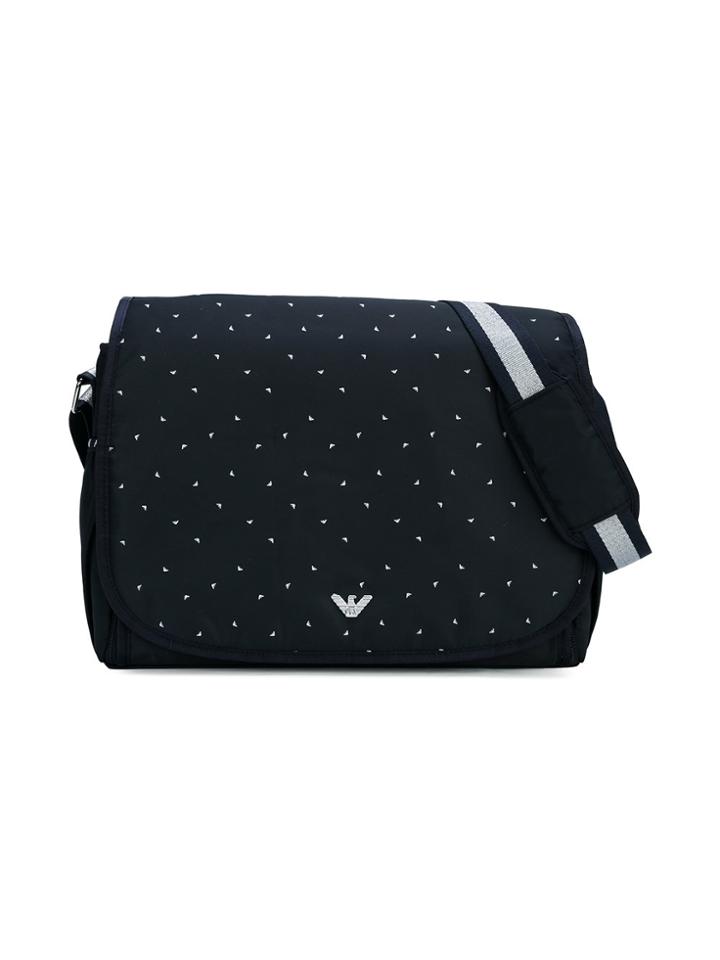 Armani Junior Logo Print Changing Bag - Blue