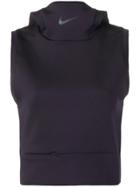 Nike Cropped Hooded Top - Black