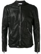 Gaelle Bonheur - Banded Collar Jacket - Men - Calf Leather - 46, Black, Calf Leather