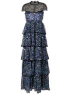 Alice+olivia Printed Tiered Dress - Blue