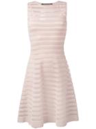 Antonino Valenti - Sheer Flared Dress - Women - Silk/viscose/polyester - 40, Nude/neutrals, Silk/viscose/polyester