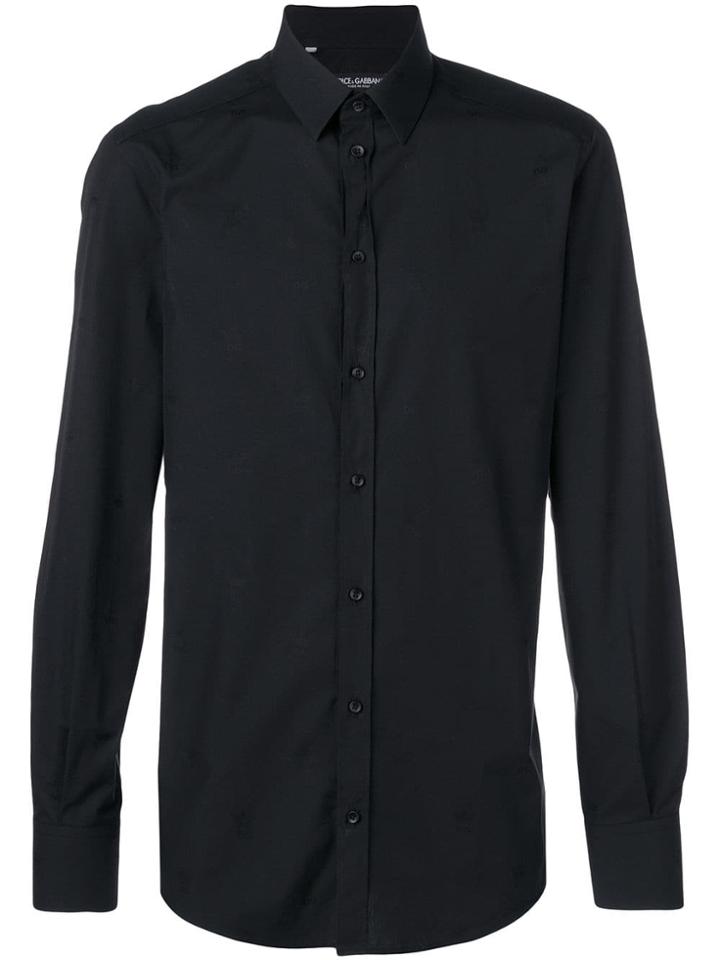 Dolce & Gabbana Crown Mosaic Shirt - Black