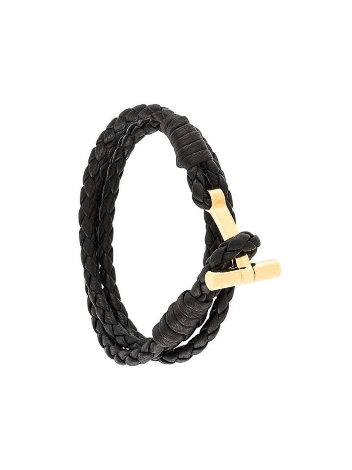 Tom Ford 't' Fastening Interlaced Bracelet - Brown