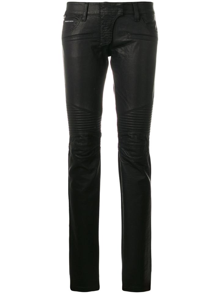 Philipp Plein Biker Trousers - Black