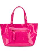 See By Chloé Logo Embossed Tote Bag - Pink & Purple