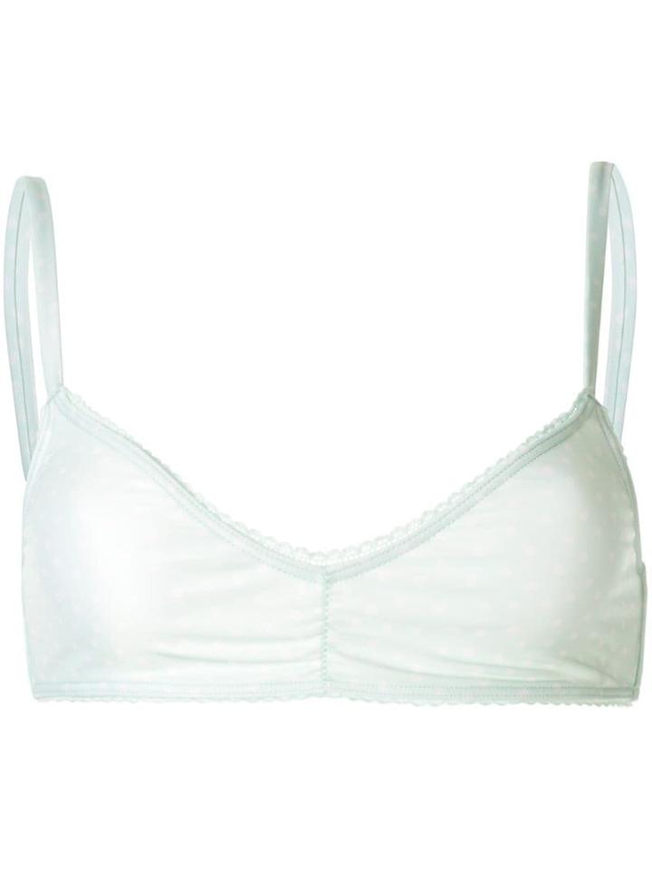 Peony Ruched Bralette Bikini Top - Green