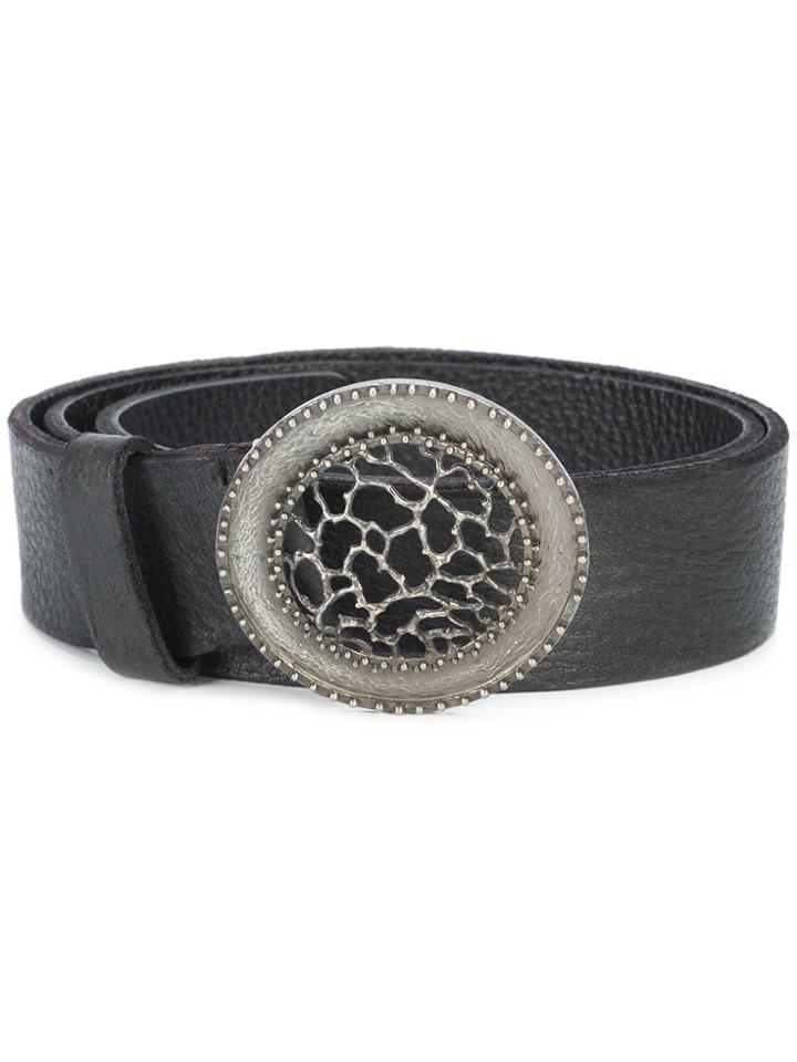 Ivo Scunzani Round Buckle Belt - Black