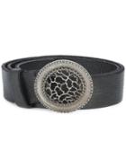 Ivo Scunzani Round Buckle Belt - Black