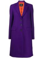 Ps Paul Smith Single Breasted Coat - Purple